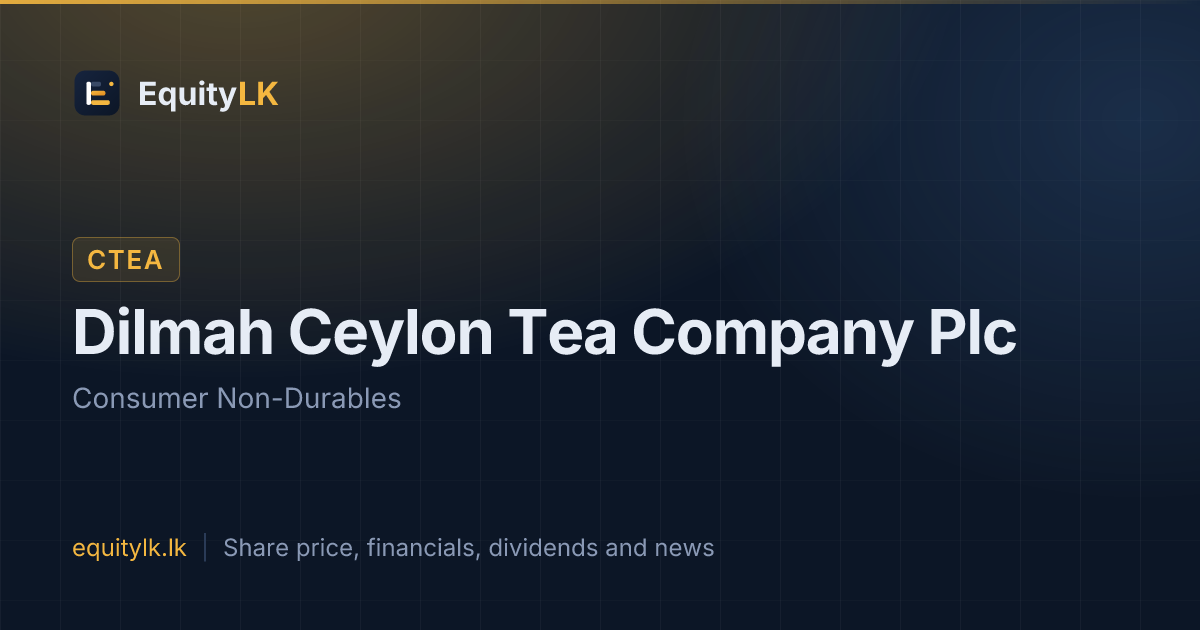 Dilmah Ceylon Tea Company (CTEA) share price & chart